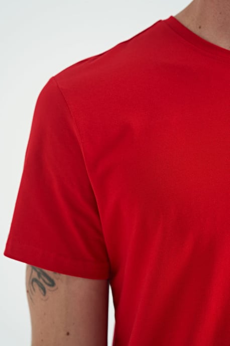 Men's Cotton Elastane Crew Neck T-Shirt - Image 4