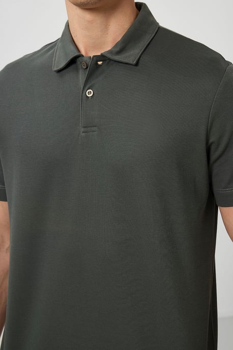 Heren Katoenen Elastaan Polo T-Shirt - Image 4