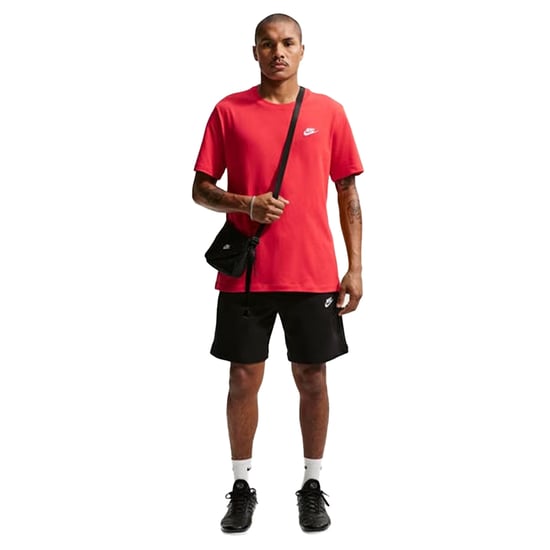 Nike Heren Club T-Shirt (Rood, Wit) - Image 1