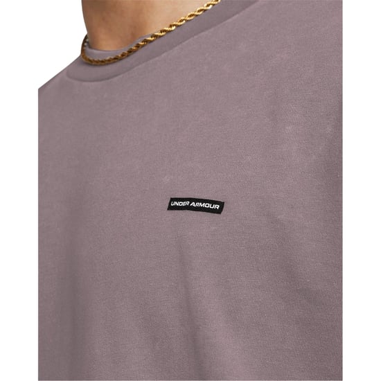 Under Armour Heren Gewassen Logo Oversized T-shirt (Grijze dageraad) - Image 3