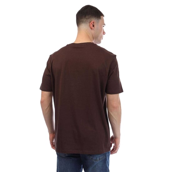 Hugo Heren Dero 99 Katoen Normaal T-Shirt (Bruin) - Image 3