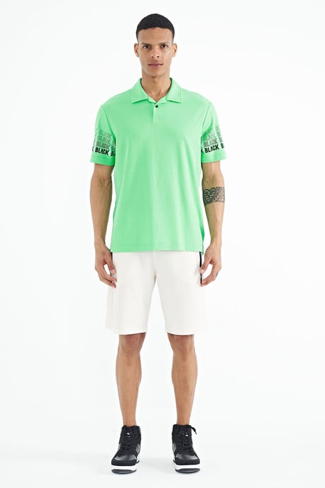 Men's Cotton Polo Collar Printed T-Shirt - Image 2