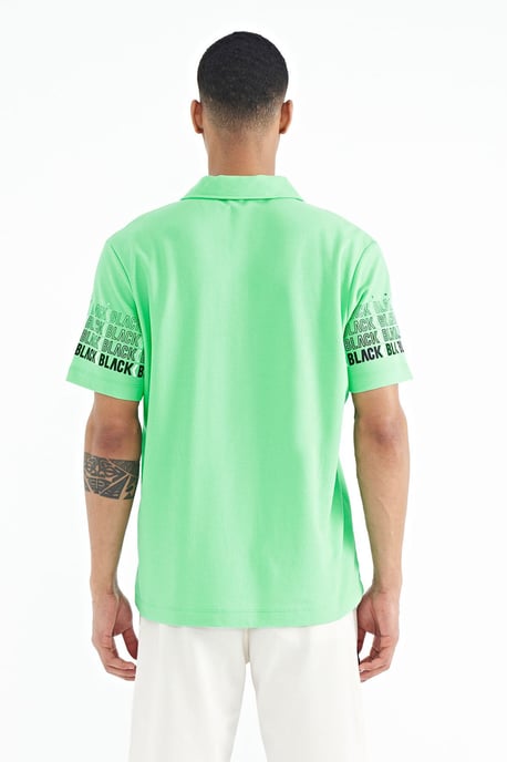 Men's Cotton Polo Collar Printed T-Shirt - Image 4