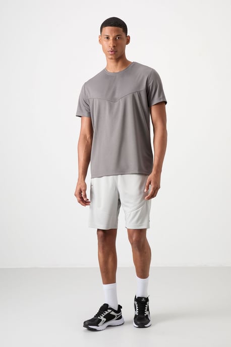 Heren Solid Polyester Rondhals T-Shirt - Image 3