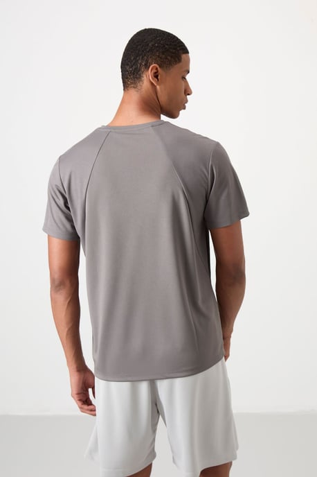 Heren Solid Polyester Rondhals T-Shirt - Image 5