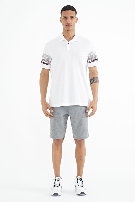 Heren Katoenen Polo Kraag Bedrukte T-Shirt - Image 2