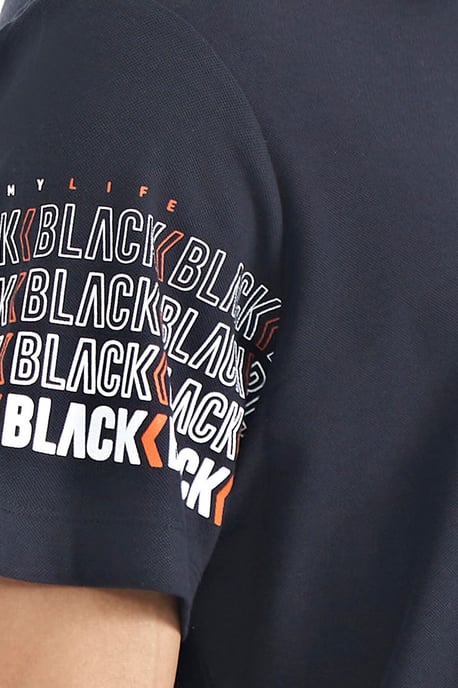 Heren Katoenen Polo Kraag Bedrukt T-Shirt - Image 3