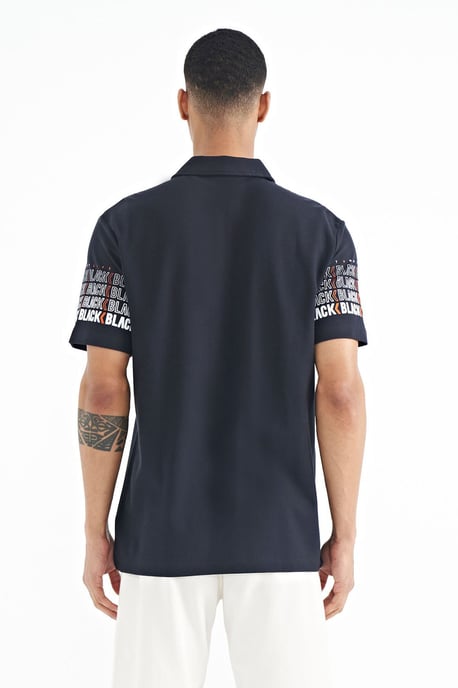 Heren Katoenen Polo Kraag Bedrukt T-Shirt - Image 6