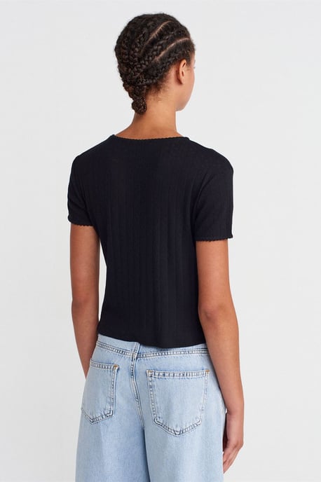 Women's Ribbed Crop T-Shirt - Image 2