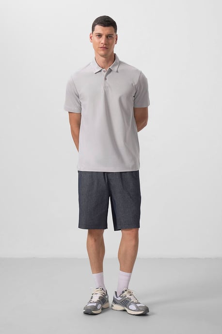 Heren Katoen Elastaan Polo T-Shirt - Image 2