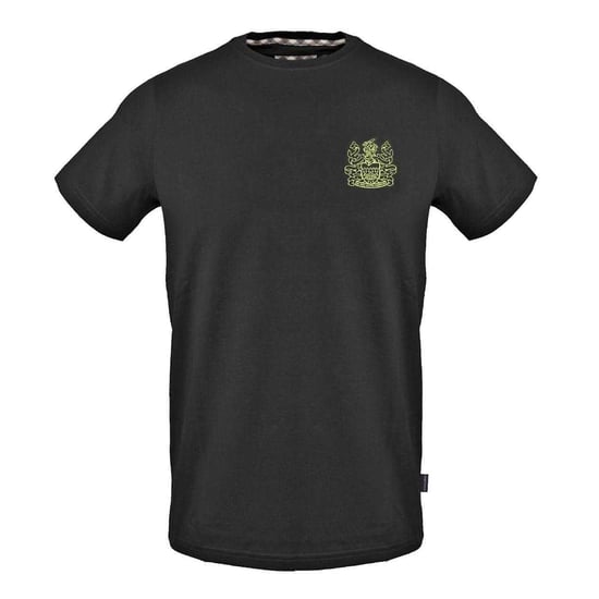Aquascutum Mens Chest Logo Crew Neck T-Shirt (Black) - Image 1
