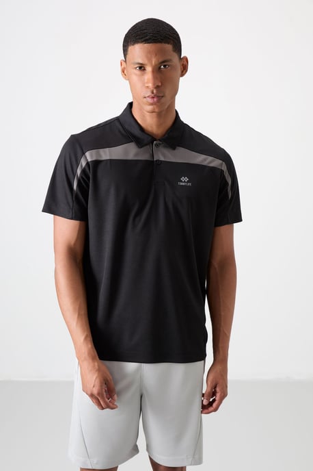 Heren Colour-Blocked Polo T-Shirt - Image 1