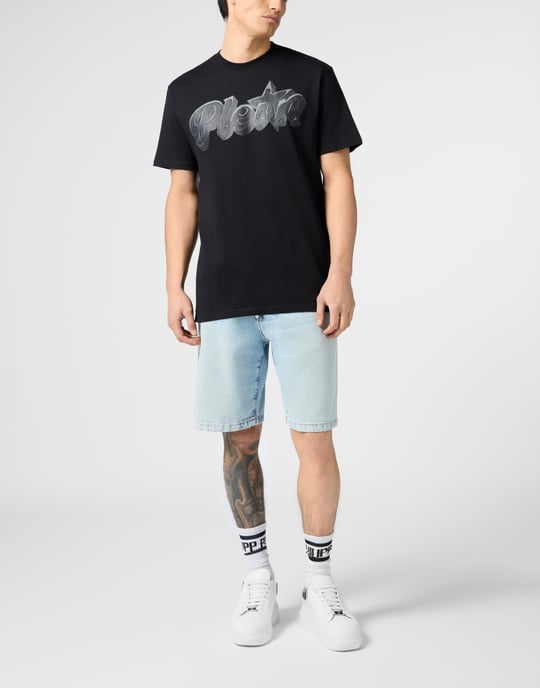 Round Neck T-Shirt Puffy Gummy Plein - Image 4