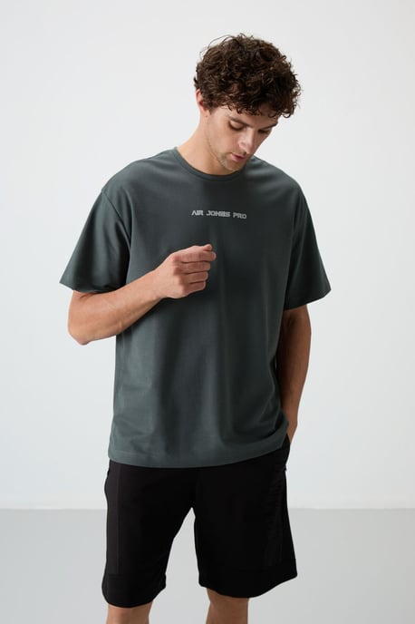 Överdimensionerad Tryckt Crew Neck T-Shirt - Image 4