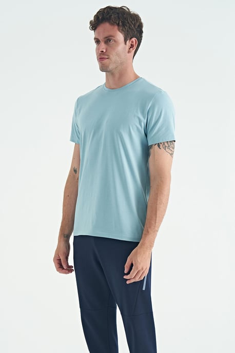 Men's Cotton Elastane Crew Neck T-Shirt - Image 3