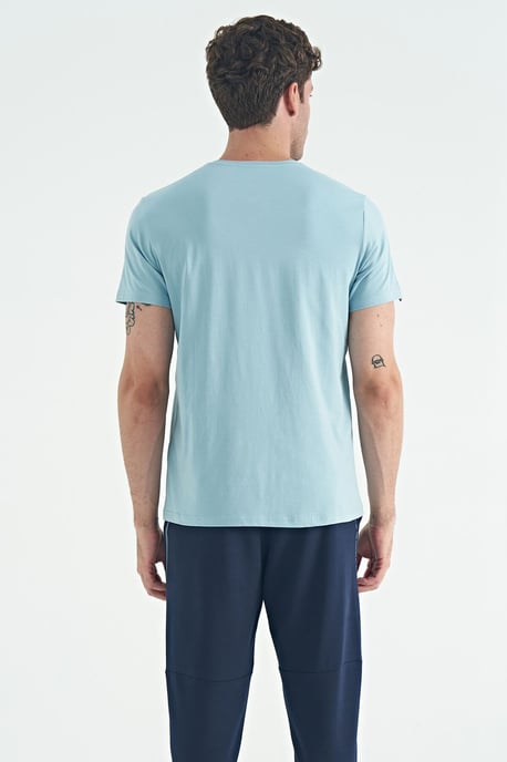 Men's Cotton Elastane Crew Neck T-Shirt - Image 6