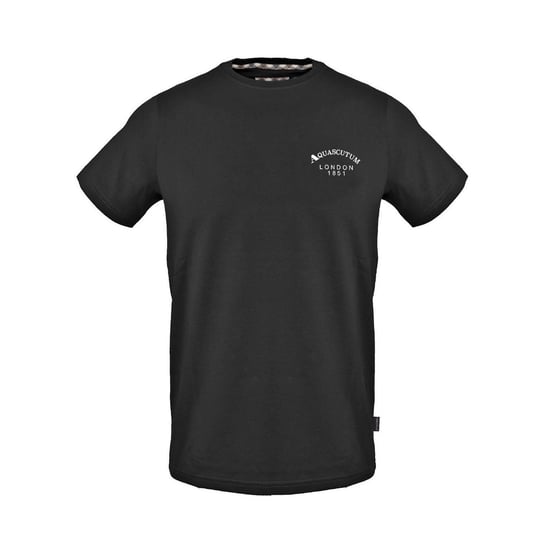 Aquascutum Mens London 1851 Logo T-Shirt (Black) - Image 1