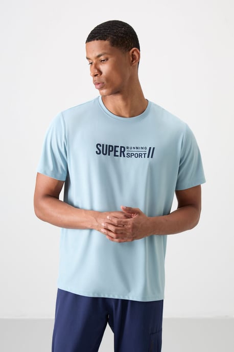 Heren Geprinte Rondhals T-Shirt - Image 1
