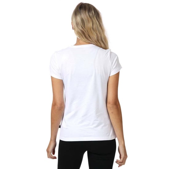Puma Dames/Dames Klein Logo Katoenen T-Shirt (Wit) - Image 2