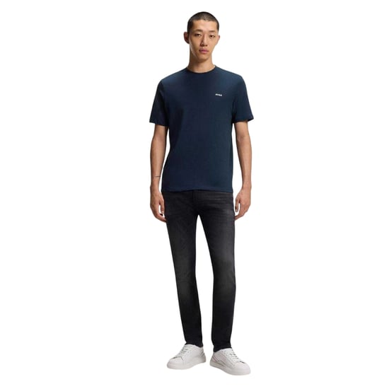 Hugo Heren borst Logo Regular T-Shirt (Donkerblauw) - Image 3