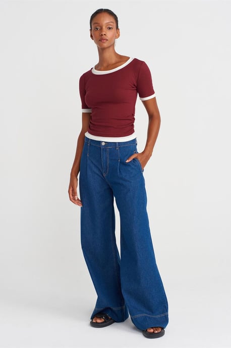Women's Crop Slim-Fit Crew Neck T-Shirt - Image 4