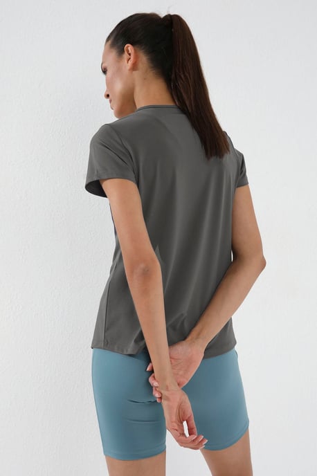 Dames Effen Korte Mouwen Rondhals T-Shirt - Image 6