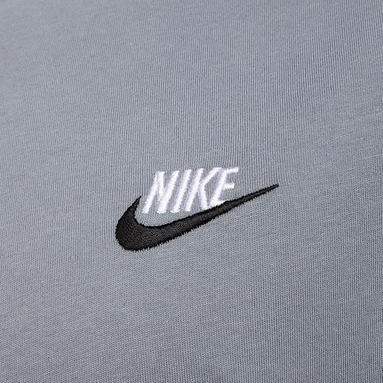 Nike Grey White Sportswear Club T Shirt - Image 5