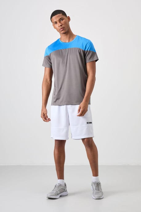 Men's Colour-Blocked Crew Neck T-Shirt - Image 2