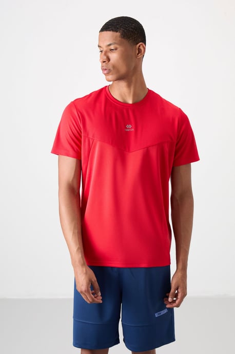 Heren Effen Polyester T-shirt met Ronde Hals - Image 4