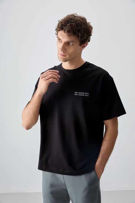 Oversized Gedrukt Katoenen Jersey T-shirt - Image 1