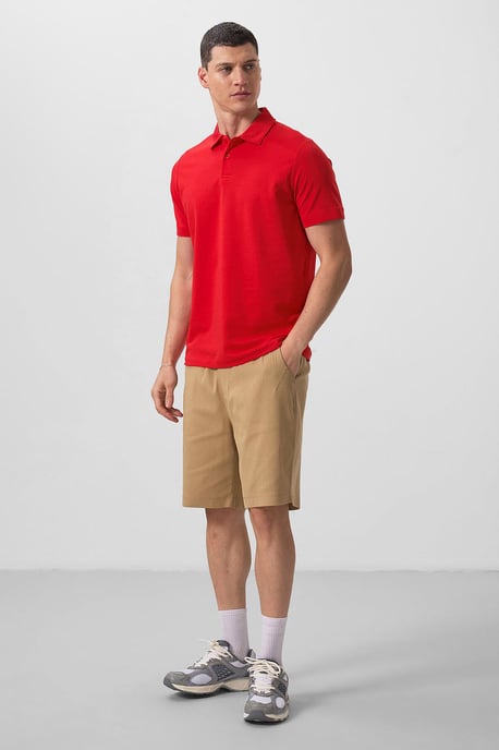Heren Katoenen Elastaan Polo T-Shirt - Image 2