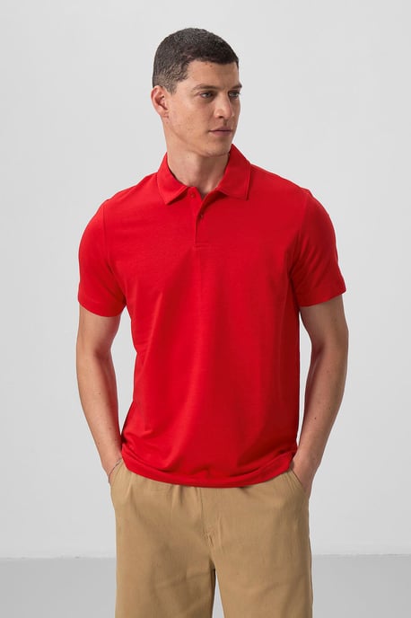 Heren Katoenen Elastaan Polo T-Shirt - Image 3