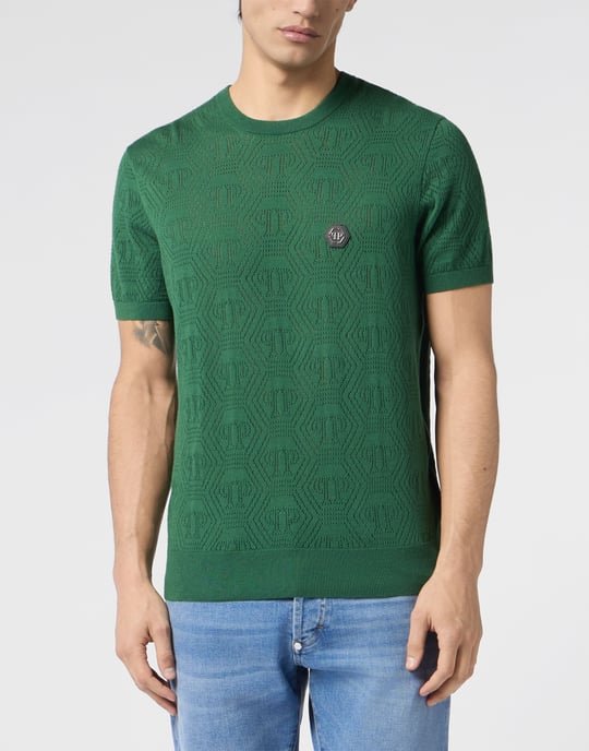 Round Neck T-Shirt Openwork Monogram Monogram - Image 2