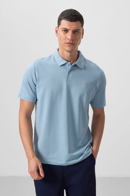 Heren Katoenen Elastaan Polo T-Shirt - Image 3