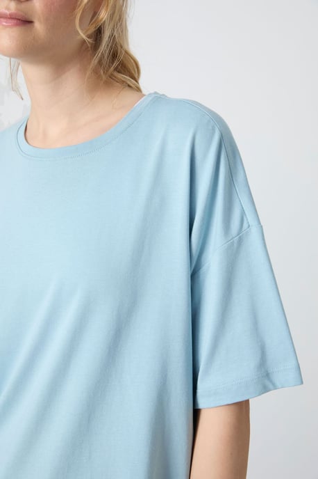 Overmaatse Katoen-Modal Ronde Hals T-Shirt - Image 3