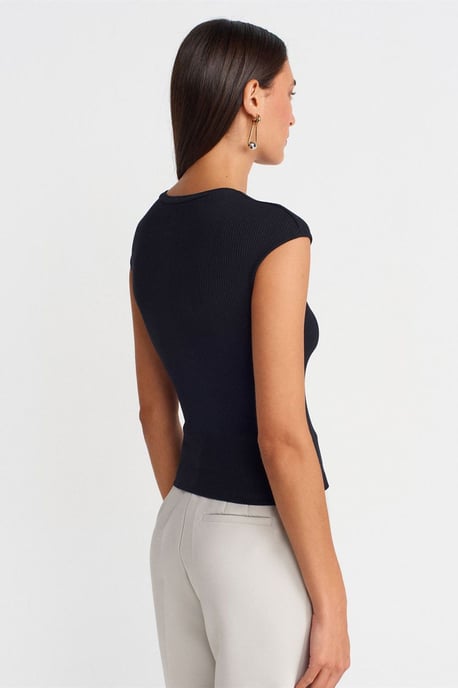 Aangesloten Katoenen Jersey T-shirt met Ronde Hals - Image 2