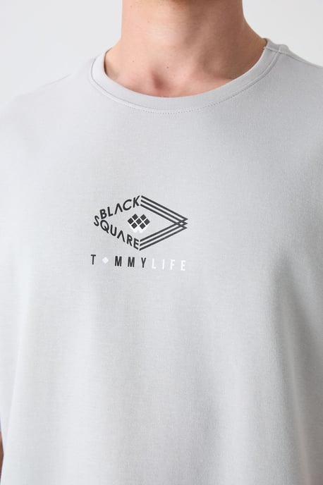Överdimensionerad T-shirt i bomullsblandning med logotyp - Image 3