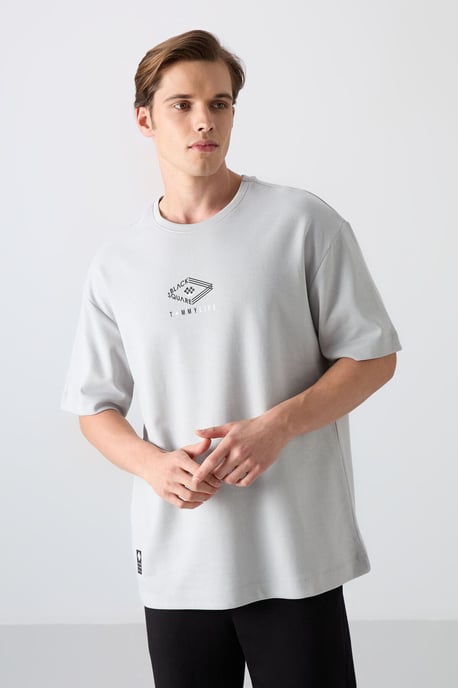 Överdimensionerad T-shirt i bomullsblandning med logotyp - Image 4