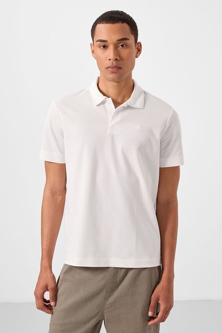 Herrarnas bomullselastan polo t-shirt - Image 2