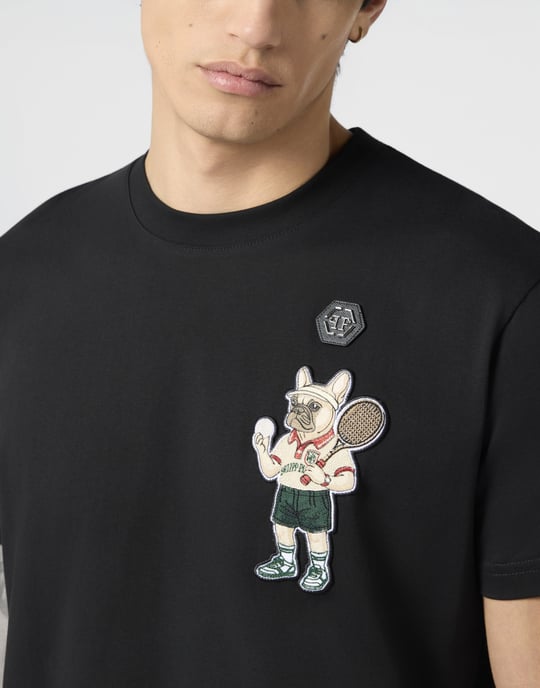 Round Neck T-Shirt New York Tennis Patch - Image 3