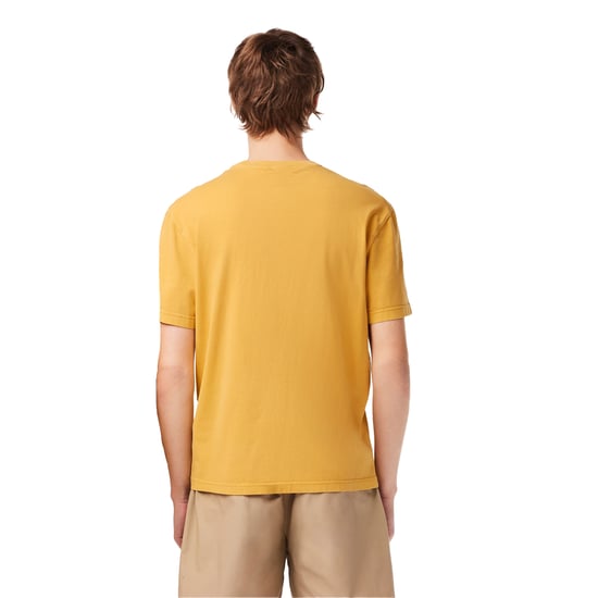 Lacoste Mens Natural Dyed Jersey T-Shirt (Orange) - Image 3