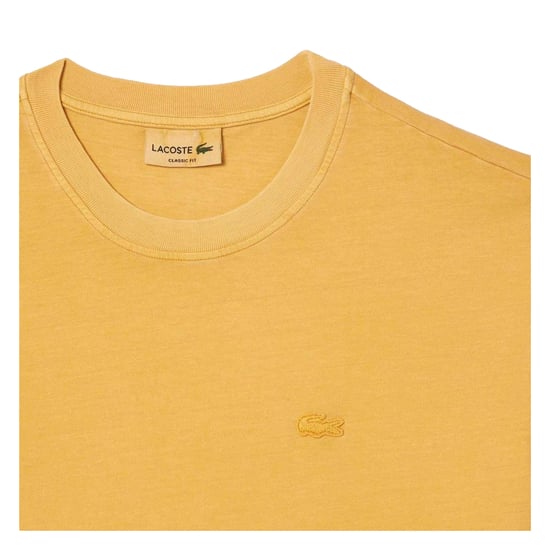 Lacoste Mens Natural Dyed Jersey T-Shirt (Orange) - Image 4