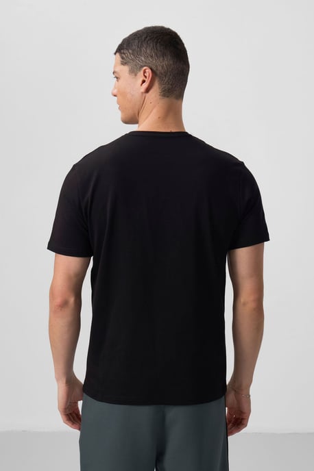 Heren Katoen Elastaan V-Hals T-Shirt - Image 6