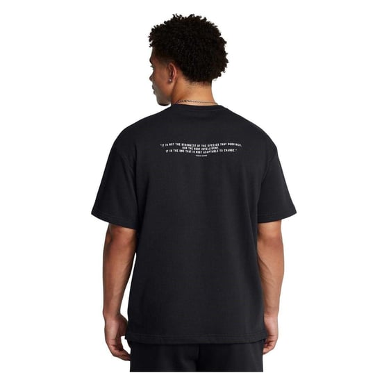 Under Armour Heren Project Rock Terrycloth T-shirt (Zwart) - Image 2
