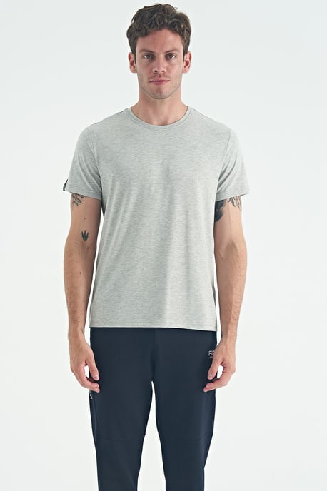 Men's Cotton Elastane Crew Neck T-Shirt - Image 1