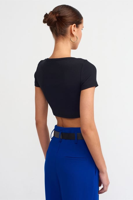 Women's Ribbed Crop T-Shirt - Image 2