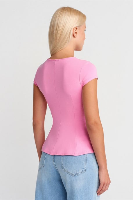 Tight Crew Neck Fåll T-shirt - Image 2