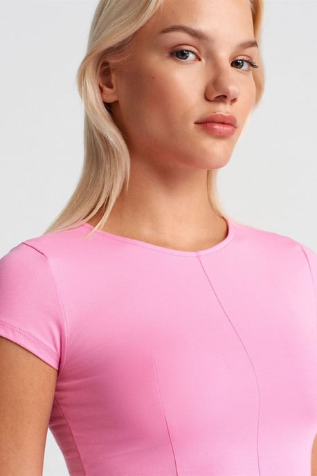 Tight Crew Neck Fåll T-shirt - Image 3
