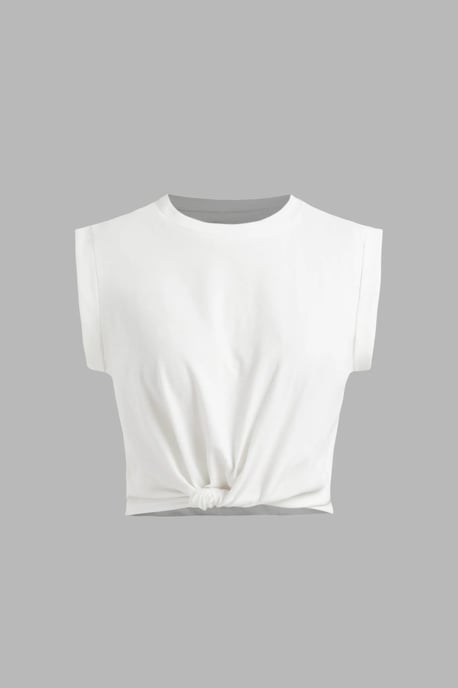 Basic Crew Neck Korta T-shirt - Image 1