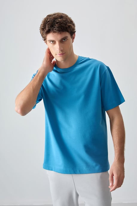 Oversized Katoenmix Crew Neck T-shirt - Image 2